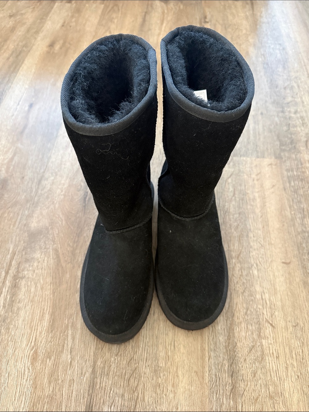 Koolaburra Black Suede Fleece-Lined Mid-Calf Boots